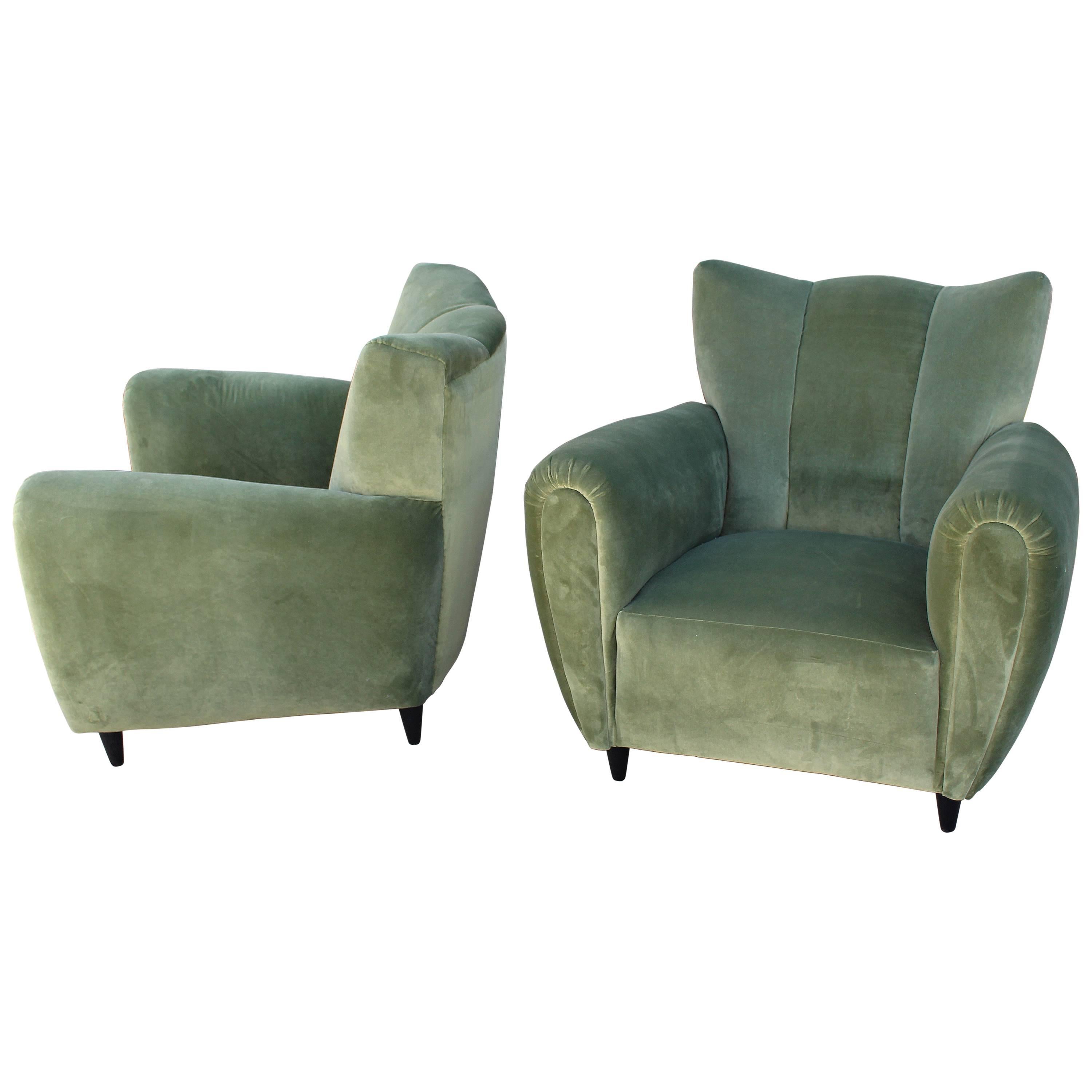 Italian Pair of Chairs Attributed to Guglielmo Ulrich, 1930s