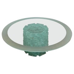 1980 Murano-Eisblock-Couchtisch aus gestapeltem Glas, Couchtisch