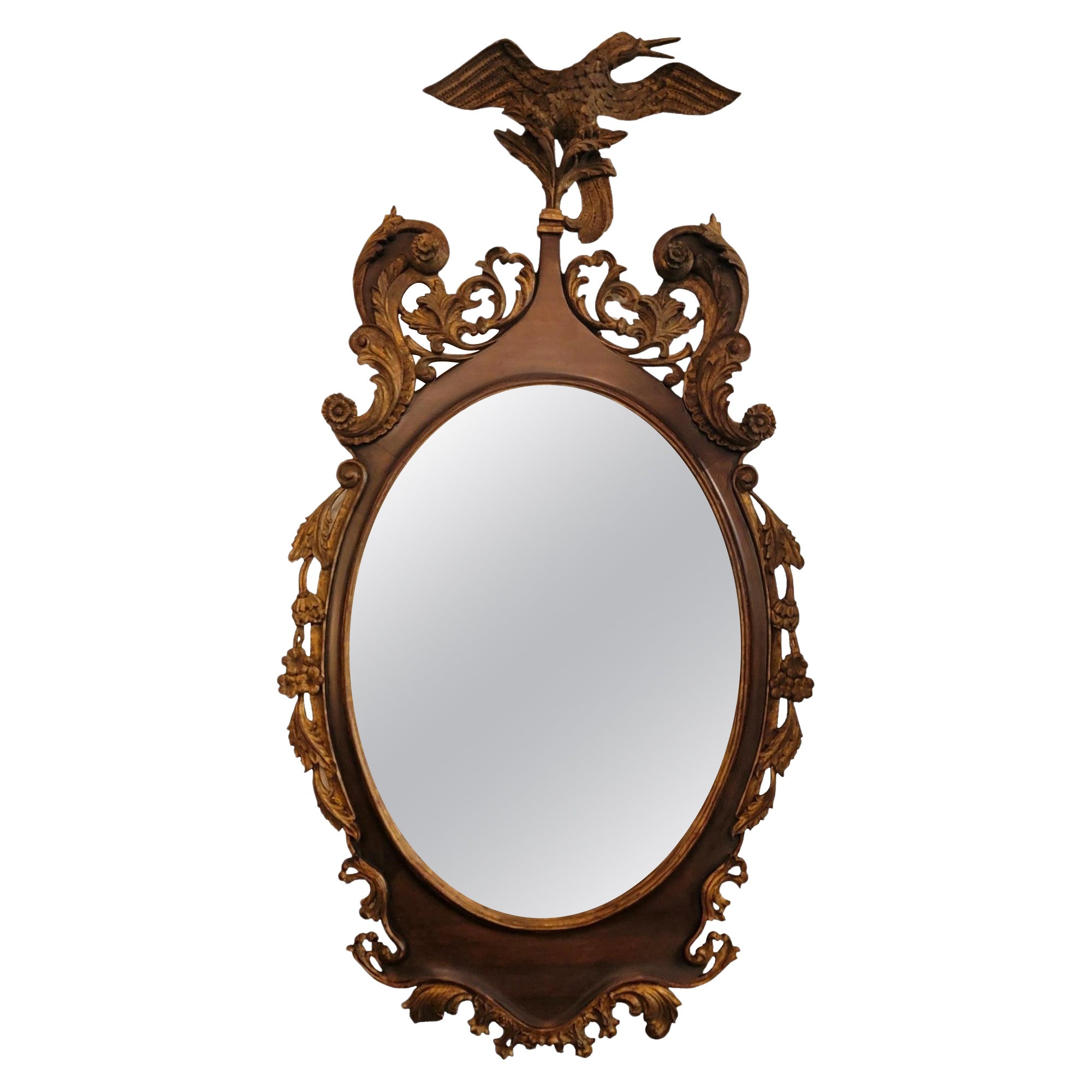 American Federal Style Mirror With Mallard Duck