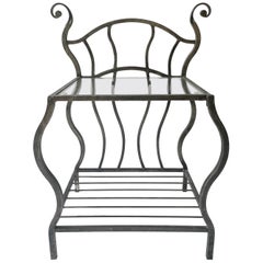 Curvy Wrought Iron Side Table