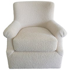 Fragments Identity White Boucle Swivel Chair