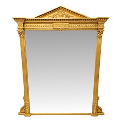 Superbe miroir à trumeau en bois doré du XIXe siècle