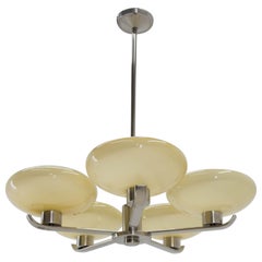 Functionalist / Art Deco Chandelier, 1930, Restored