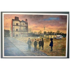 Original Signed Painting by Brian Palm Titled The Lawns, Charlemont Place Dublin
