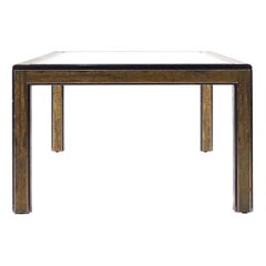 Mid Century Mastercraft Berhard Rohne Dining Room Table Acid Etched Brass Inlay