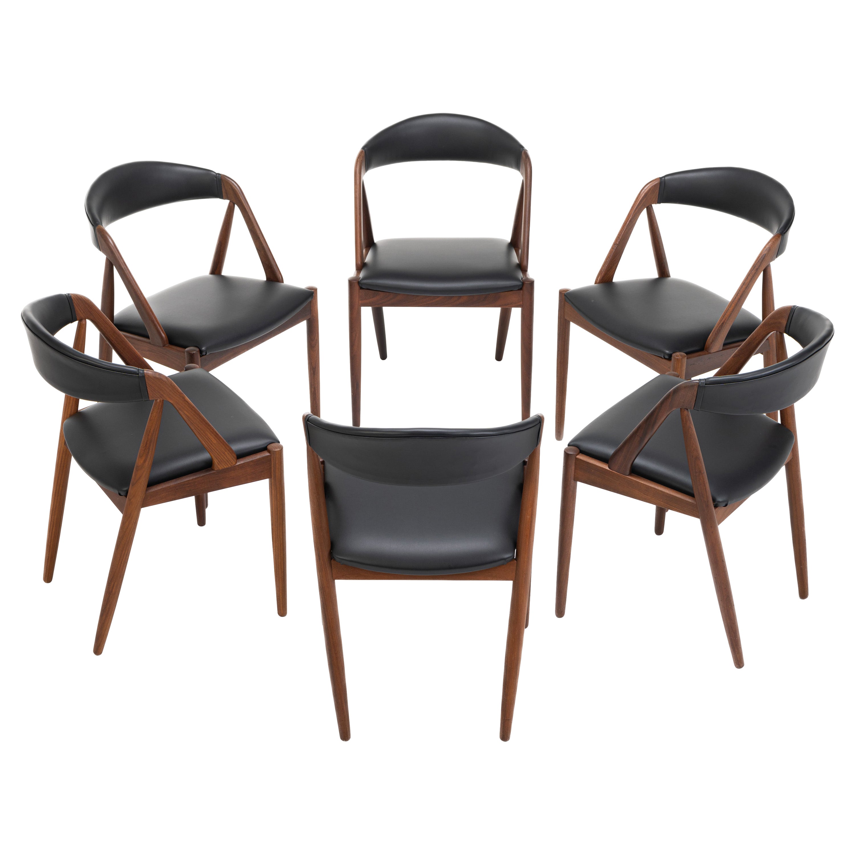 Set of 6 'Model 31' Dining Chairs by Kai Kristiansen for Schou Andersen, 1960s