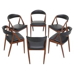 Ensemble de 6 chaises de salle à manger modèle 31 de Kai Kristiansen pour Schou Andersen, années 1960