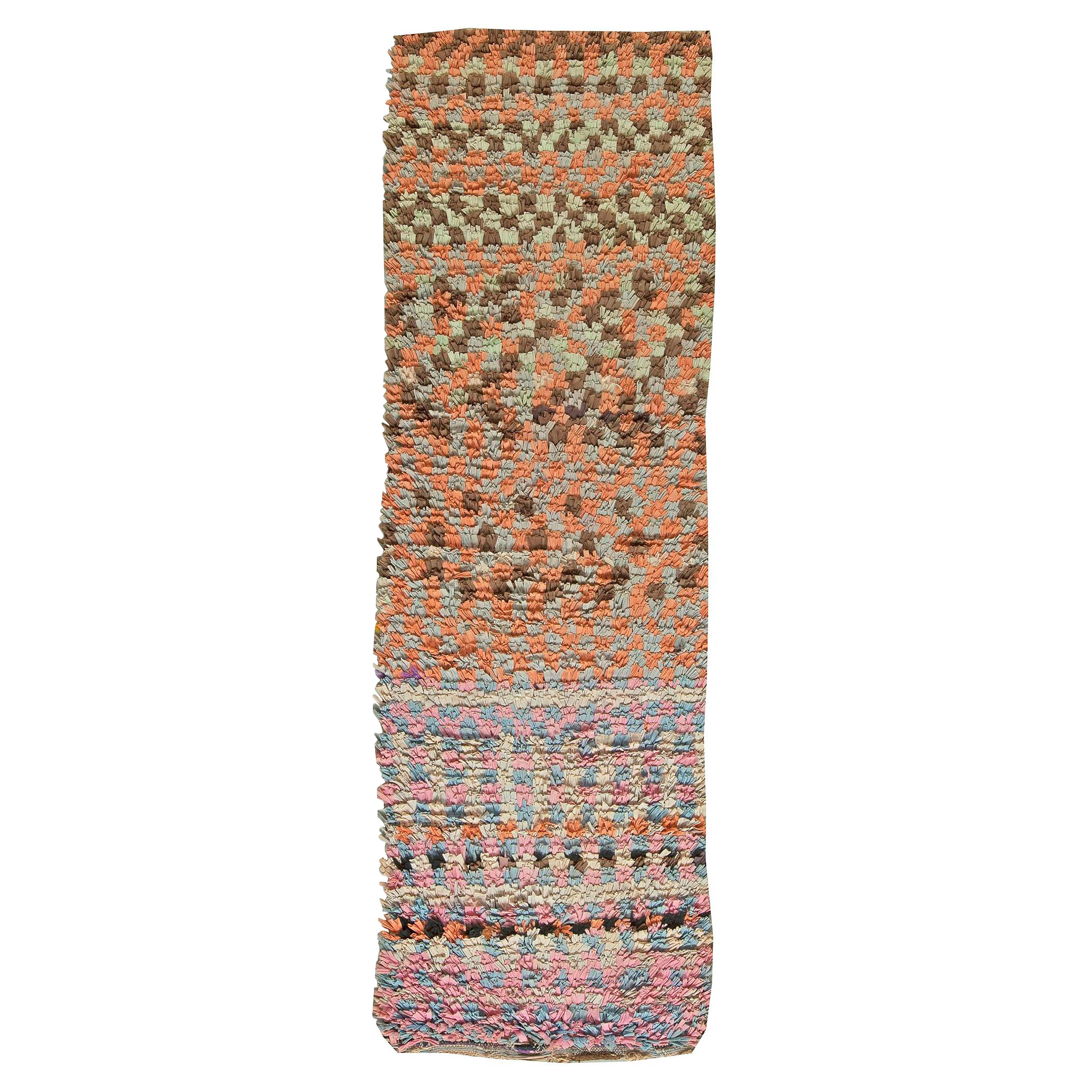 Vintage Colorful Moroccan Handmade Cotton Runner