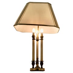 Regency Style Painted Brass Candle Lamp   