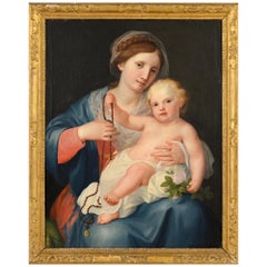 École italienne du XVIIIe siècle "Madonna avec Child"
