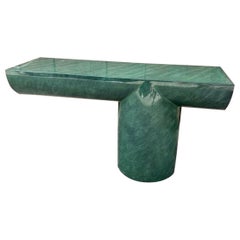 Konsolentisch, J Wade Beam, Kunstgrüner Marmor, 1980