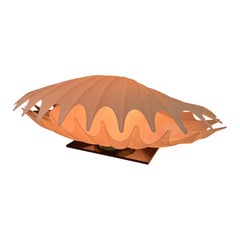 1970 Rougier Acrylic Shell Clam Lamp, Made in Canada