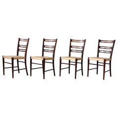 Sedie scandinave in legno e PELLE