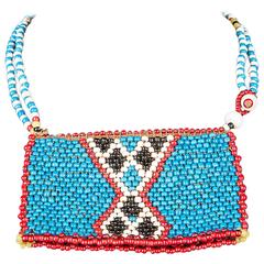 Early 20th Century Tribal Zulu Beaded Panel Necklace 11