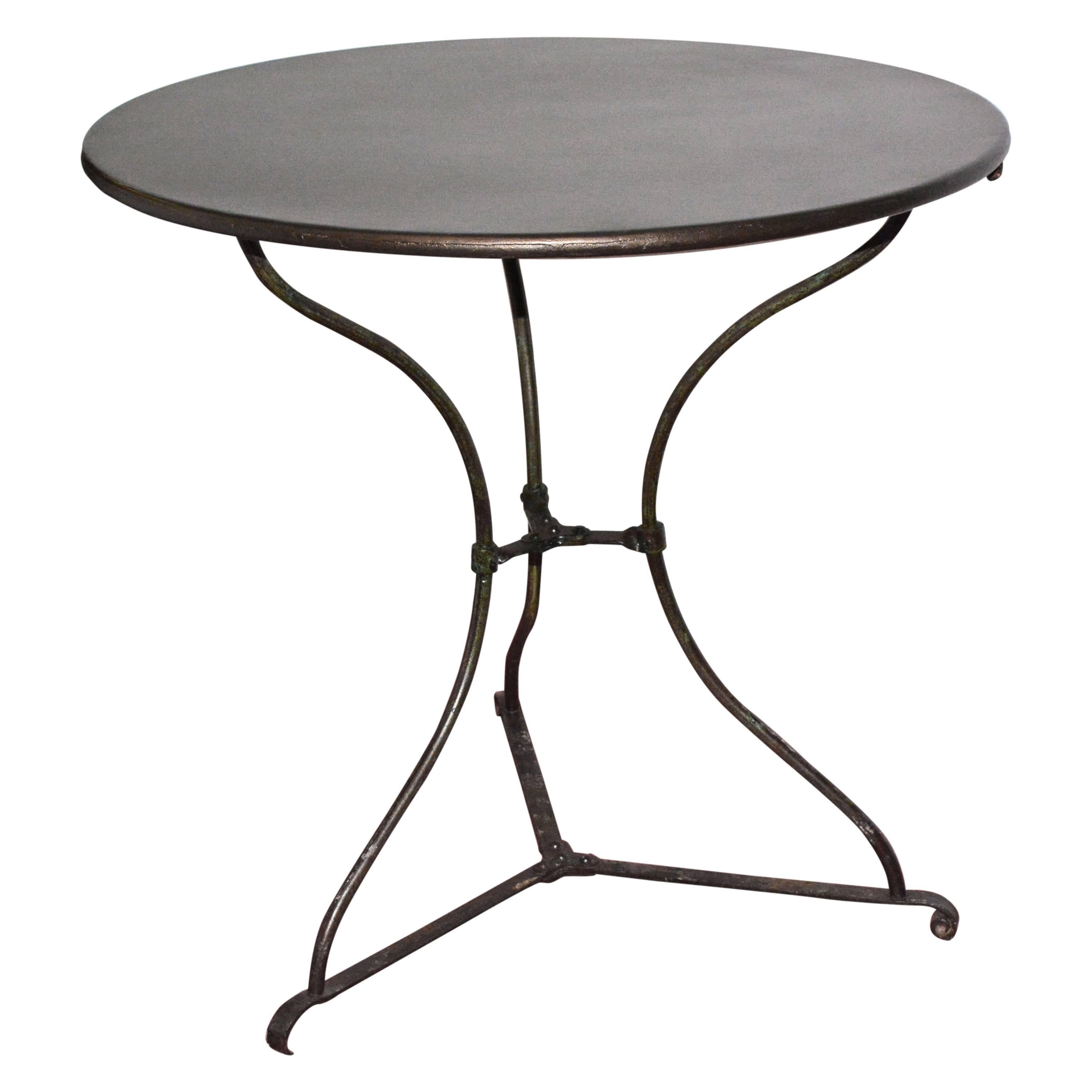 Antique French Round Bistro Table