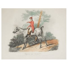 Acquatinta equestre d'epoca di Carle Vernet