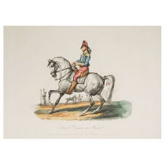 Vintage Carle Vernet Equestrian Horse and Rider Aquatint