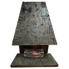 Retro Adrian Pearsall Fireplace 
