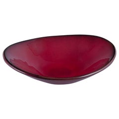 Gerard Hofmann, French ceramicist, own workshop.  Bowl with ox blood glaze