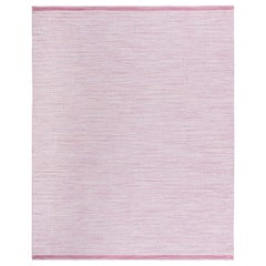 Alfombra moderna de tejido plano rosa y beige de Doris Leslie Blau