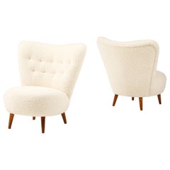 A Pair of Swedish Upholstered Club Chairs, Circa 1940s