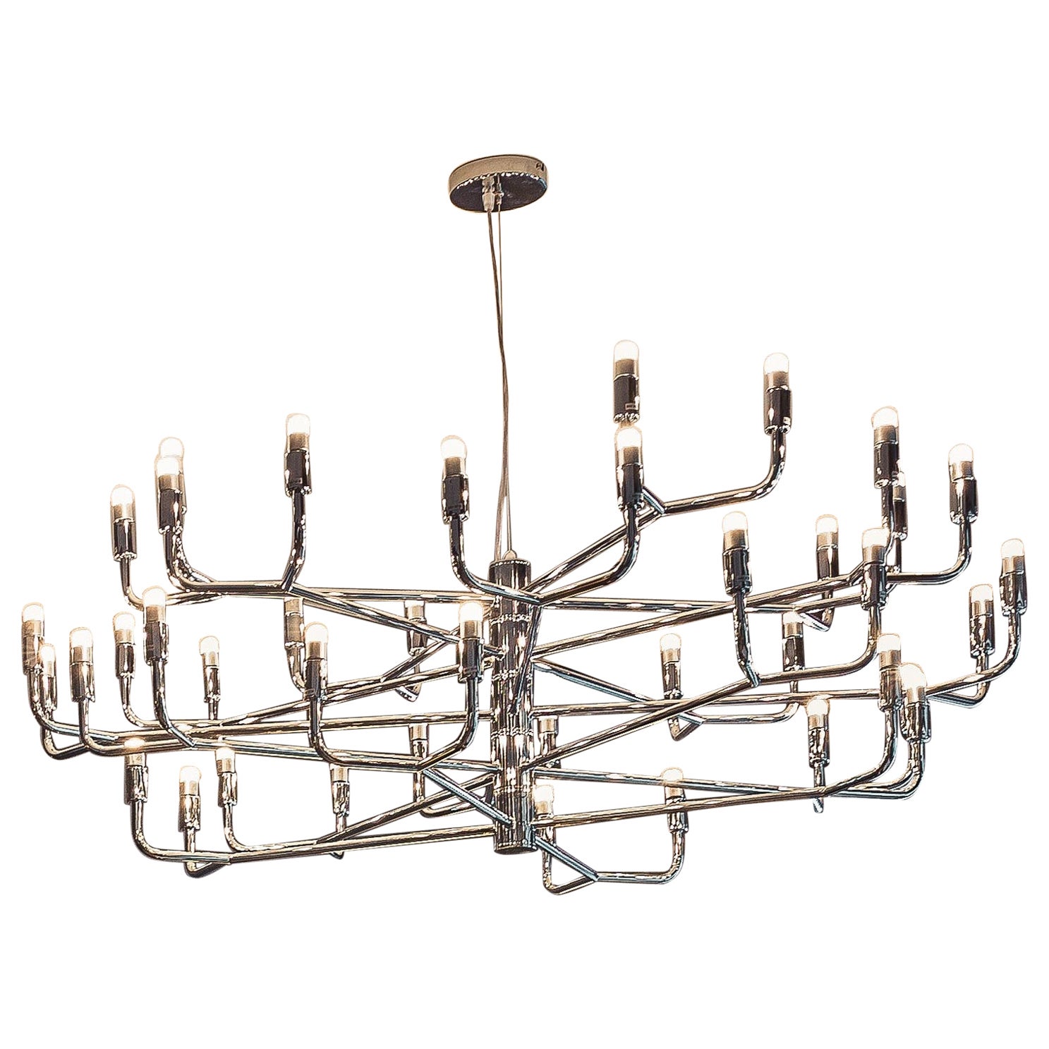 LAST ONE - Chandelier Grand Siècle Big Chrome designed by Alberto Nason