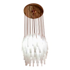 Albano Poli Cascade Pendelleuchte von Poliarte aus Murano Glas, Italien, 1970