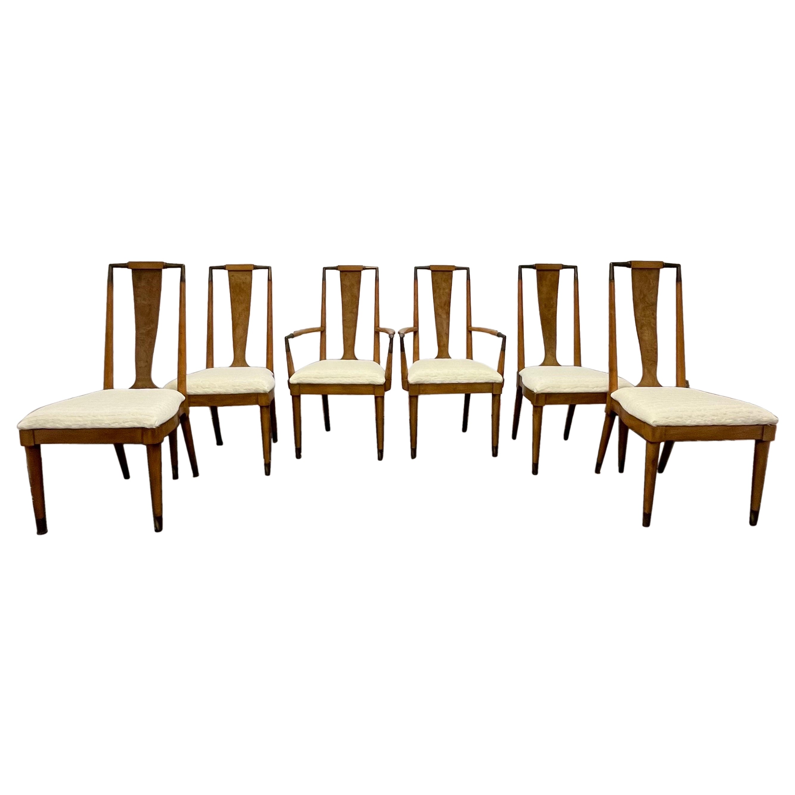 Mid Century Modern Metz Contempora Dining Chairs by William Clingman Set of Six