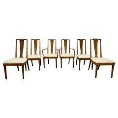 Vintage Mid Century Modern Metz Contempora Dining Chairs by William Clingman Set of Six
