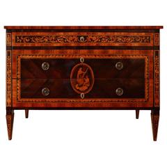 Antique 19th Century Marquetry Commode