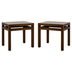 Pair of 'Tenon' Oak and Parchment End Tables by Design Frères