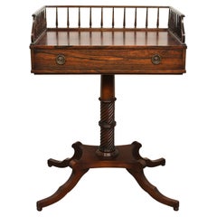 Antique 19th Century Regency Rosewood Sewing Table