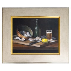 Impressionistisches Stillleben des Impressionismus: Austern auf der halben Muschel, William N. McLane