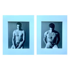 Beautiful Pair of M. Lynch Male Nude Model Original Photographs 2 Piece Set 