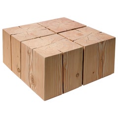Set di tavolini Kai Cube in abete Douglas naturale di Autonomous Furniture