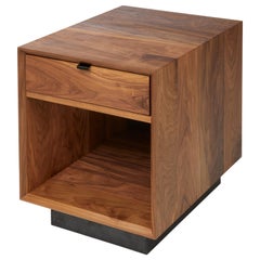 Ben Solid Walnut on Steel Nightstand by Autonomous Furniture