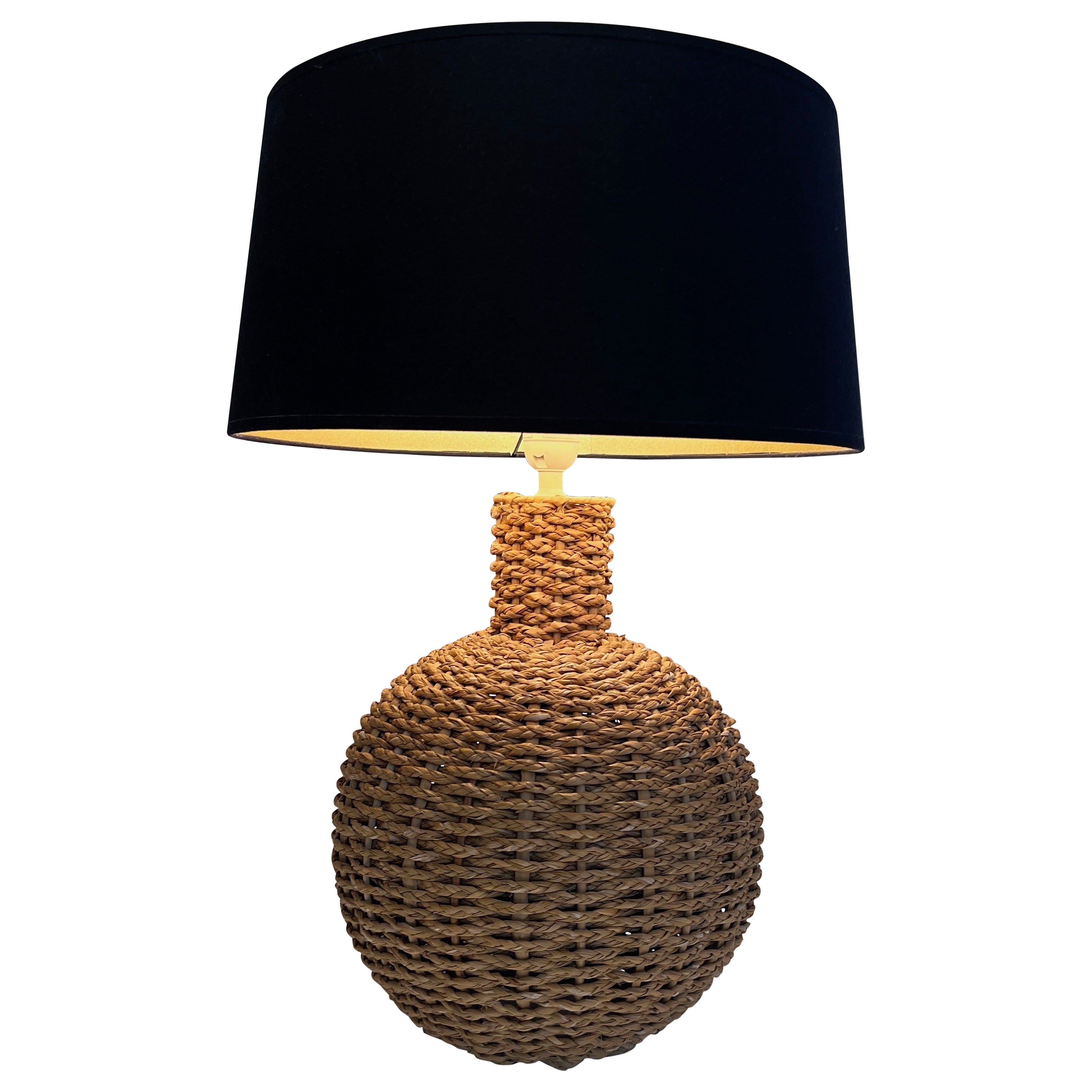 Rope Table Lamp in the Style of Audoux Minet For Sale
