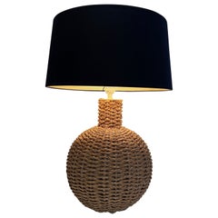 Vintage Rope Table Lamp in the Style of Audoux Minet