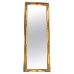 Antique Empire Mirror In Stuccoed And Gilded Wood, Early 19th Century