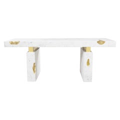 Empire Estremoz Desk - Hand-Crafted Turned Marble & Brass - Boca do Lobo