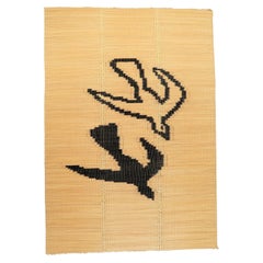 Handgewebter Teppich aus Naturfasern für Contemporary Häuser mit umweltfreundlichem Charme.