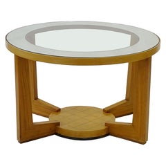 Italian 1930s Art Deco Circular Coffee Table