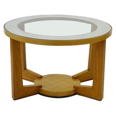 Vintage Italian 1930s Art Deco Circular Coffee Table