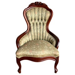 Vintage 1950s Kimball Tufted Victorian Ladies' Parlor Chair