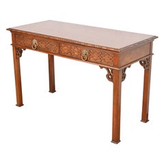 Baker Furniture Historischer Charleston georgianischer Mahagoni-Schreibtisch oder Konsole aus Mahagoni