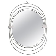 Gaetano Sciolari Oval Wall Mirror Modern Design 1970's