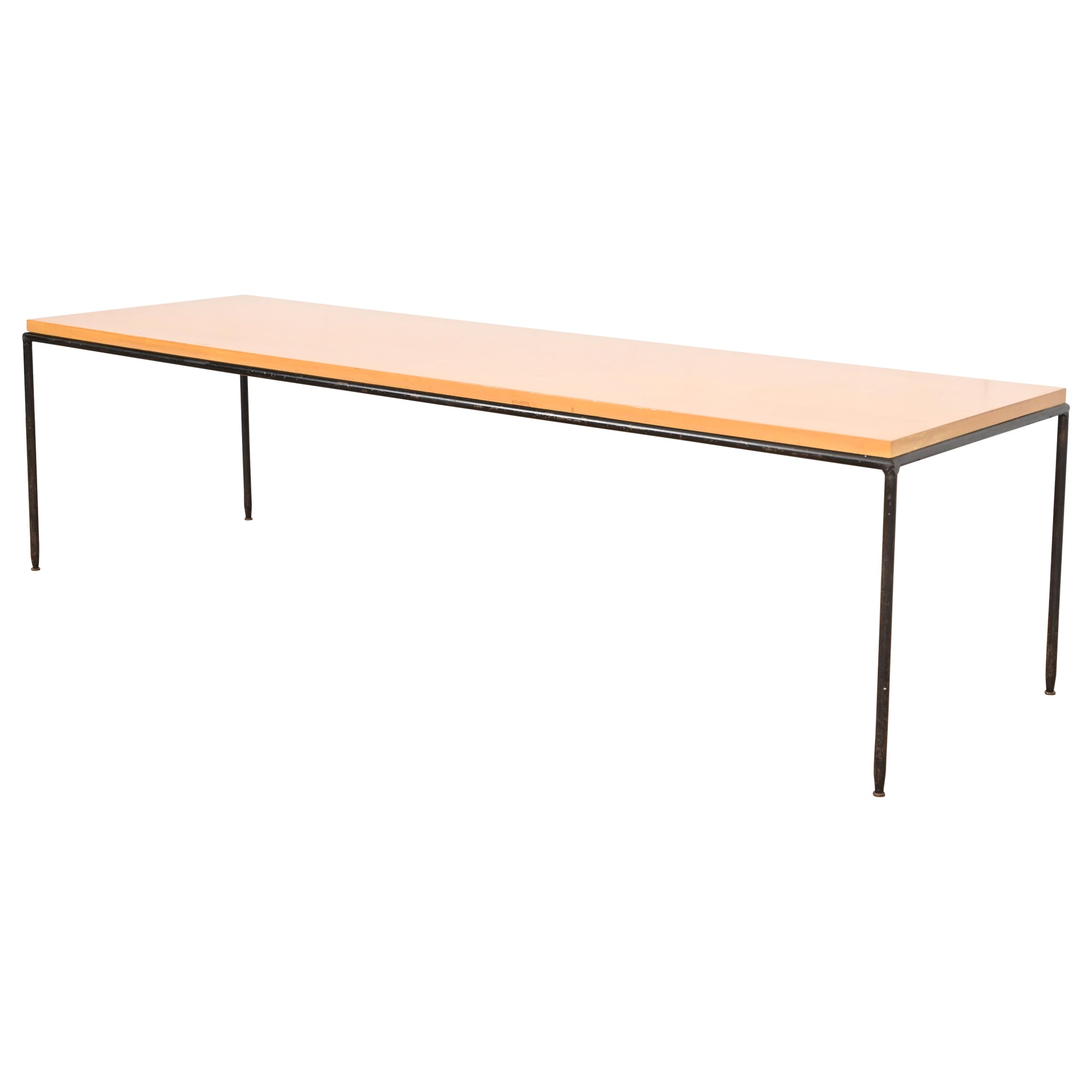 Couchtisch oder Bank aus Birke und Eisen von Paul McCobb Planner Group, 1950er Jahre