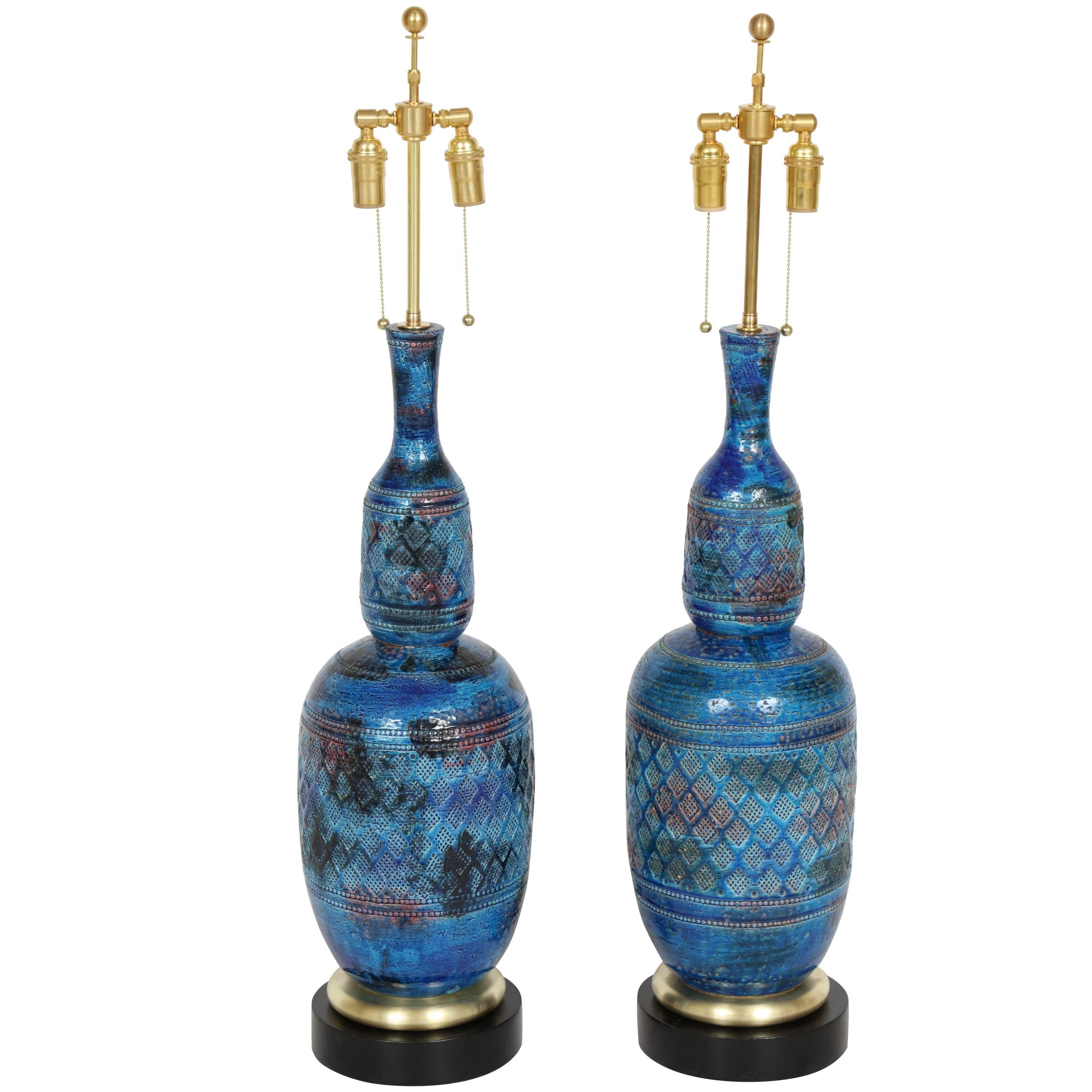 Pair Aldo Londi for Bitossi "Rimini" Lamps For Sale