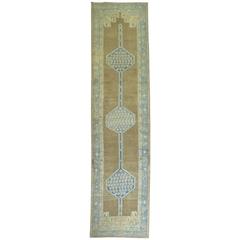 Antique Persian Runner with Triple Medallion Motif