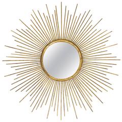 Vintage Mid-Century Sunburst Mirror in the Style of Curtis Jere